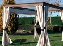 Cortina para pergola lona acrilica beige Medida 4.00 x 2.30